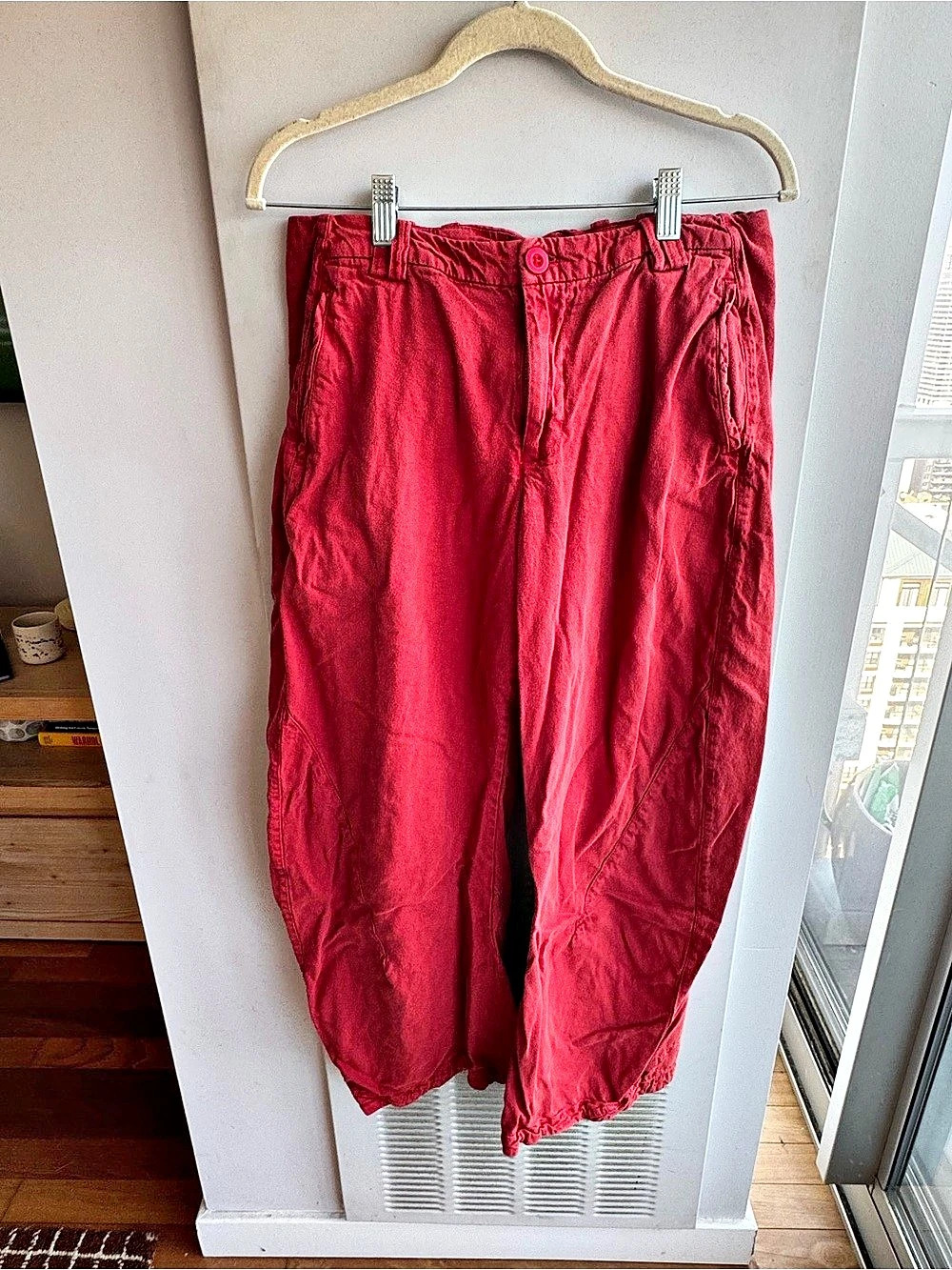 FP Movement by Free People Red Barrel Wide Leg Cropped Pants Size M